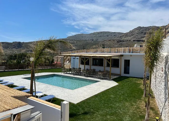 Grande Blue With Private Bay Tatil Evi Archangelos (Rhodes)